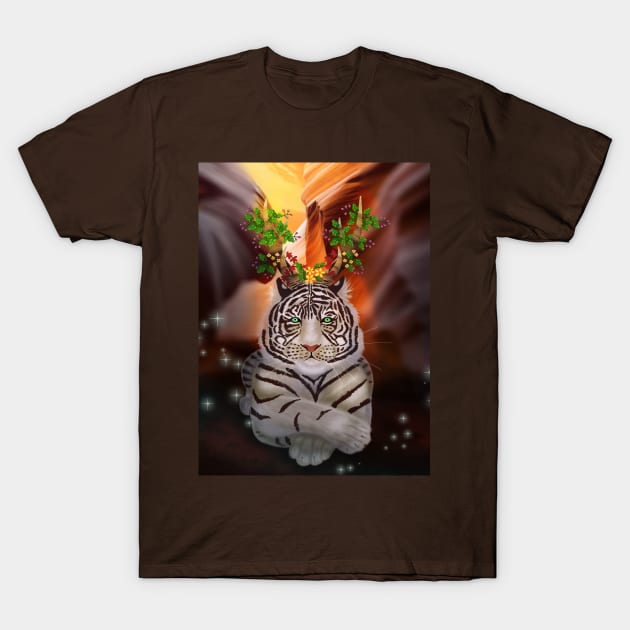 Mystical white tiger T-Shirt by Athikan